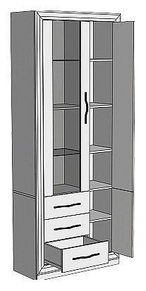 Шкаф-витрина Нобиле ШВтВ-ФСД-БЯН в Нижнекамске - nizhnekamsk.mebel24.online | фото 2