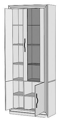 Шкаф-витрина Нобиле ШВтВ-ФСД-ФГК в Нижнекамске - nizhnekamsk.mebel24.online | фото