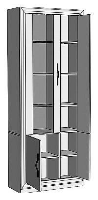 Шкаф-витрина Нобиле ШВтВ-ФСД-ФГК в Нижнекамске - nizhnekamsk.mebel24.online | фото 2