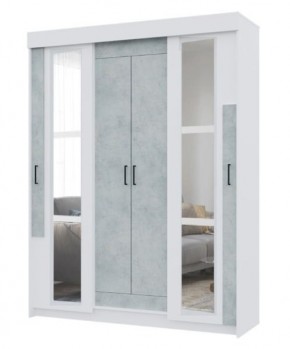 Спальный гарнитур VICTOR (модульный) Белый-Бетон в Нижнекамске - nizhnekamsk.mebel24.online | фото 12