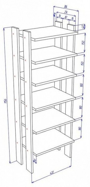 Стеллаж для обуви Cross СТЕЛ1 в Нижнекамске - nizhnekamsk.mebel24.online | фото 3