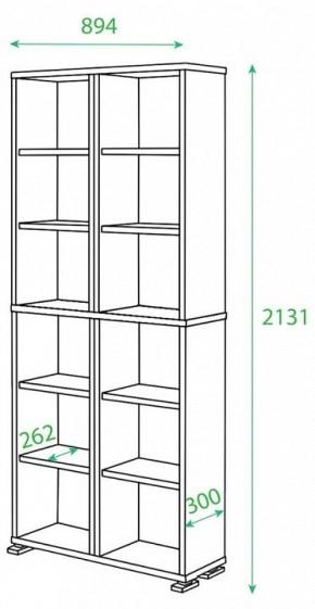 Стеллаж Домино нельсон ПУ-30-1 в Нижнекамске - nizhnekamsk.mebel24.online | фото 2