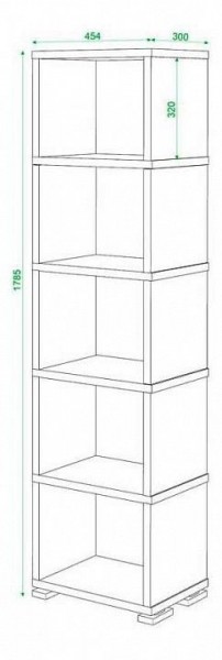 Стеллаж Домино СБ-15/5 в Нижнекамске - nizhnekamsk.mebel24.online | фото 2