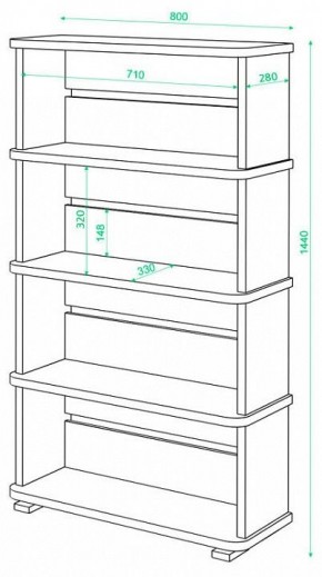 Стеллаж Домино СБ-25/4 в Нижнекамске - nizhnekamsk.mebel24.online | фото 2