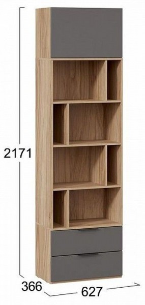 Стеллаж комбинированный Порто Исп. 2 ТД-393.07.20 в Нижнекамске - nizhnekamsk.mebel24.online | фото 5