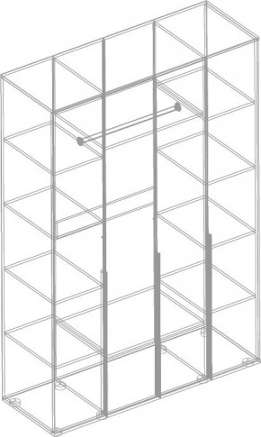 СТИЛ Шкаф 4-ств с зеркалом 1400 в Нижнекамске - nizhnekamsk.mebel24.online | фото 2