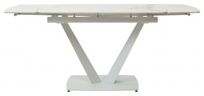 Стол ALATRI 120 GLOSS STATUARIO WHITE SOLID CERAMIC / WHITE, ®DISAUR в Нижнекамске - nizhnekamsk.mebel24.online | фото 4