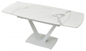 Стол ALATRI 120 GLOSS STATUARIO WHITE SOLID CERAMIC / WHITE, ®DISAUR в Нижнекамске - nizhnekamsk.mebel24.online | фото 6