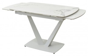 Стол ALATRI 120 GLOSS STATUARIO WHITE SOLID CERAMIC / WHITE, ®DISAUR в Нижнекамске - nizhnekamsk.mebel24.online | фото 8