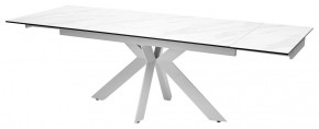 Стол BELLUNO 160 MARBLES KL-99 Белый мрамор матовый, итальянская керамика/ белый каркас, ®DISAUR в Нижнекамске - nizhnekamsk.mebel24.online | фото 6