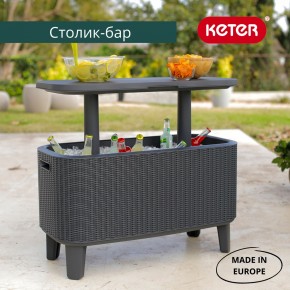 Стол Беви Бар (Bevy Bar Large Cool Bar), графит в Нижнекамске - nizhnekamsk.mebel24.online | фото 1