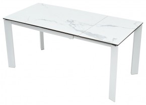 Стол CORNER 120 HIGH GLOSS STATUARIO керамика, стекло/ белый каркас, ®DISAUR в Нижнекамске - nizhnekamsk.mebel24.online | фото 6