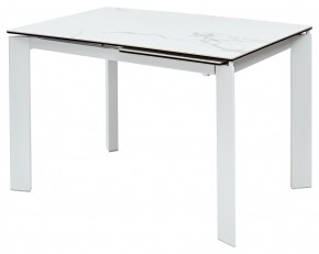 Стол CORNER 120 MATTE STATUARIO Белый мрамор матовый керамика, стекло/ белый каркас, ®DISAUR в Нижнекамске - nizhnekamsk.mebel24.online | фото 2