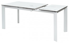 Стол CORNER 120 MATTE STATUARIO Белый мрамор матовый керамика, стекло/ белый каркас, ®DISAUR в Нижнекамске - nizhnekamsk.mebel24.online | фото 5