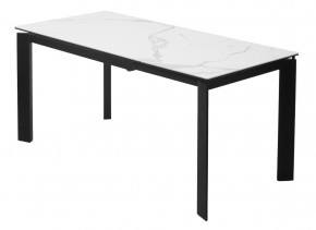 Стол CORNER 120 MATTE STATUARIO Белый мрамор матовый керамика, стекло/ черный каркас, ®DISAUR в Нижнекамске - nizhnekamsk.mebel24.online | фото 5