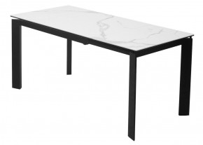 Стол CORNER 120 MATTE STATUARIO Белый мрамор матовый керамика, стекло/ черный каркас, ®DISAUR в Нижнекамске - nizhnekamsk.mebel24.online | фото 6