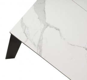 Стол CORNER 120 MATTE STATUARIO Белый мрамор матовый керамика, стекло/ черный каркас, ®DISAUR в Нижнекамске - nizhnekamsk.mebel24.online | фото 8