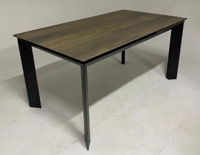 Стол CREMONA 140 KL-61 под дерево, итальянская керамика/ черный каркас, ®DISAUR в Нижнекамске - nizhnekamsk.mebel24.online | фото 2