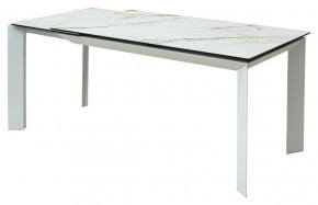 Стол CREMONA 180 KL-188 Контрастный мрамор матовый, итальянская керамика/ белый каркас, ®DISAUR в Нижнекамске - nizhnekamsk.mebel24.online | фото 3