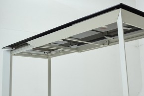 Стол CREMONA 180 KL-188 Контрастный мрамор матовый, итальянская керамика/ белый каркас, ®DISAUR в Нижнекамске - nizhnekamsk.mebel24.online | фото 8
