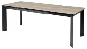 Стол CREMONA 180 KL-61 Под дерево, итальянская керамика / черный каркас, ®DISAUR в Нижнекамске - nizhnekamsk.mebel24.online | фото 1