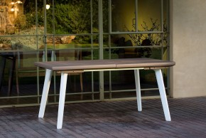 Стол Гармония раздвижной (Harmony Extendable) белый-капучино в Нижнекамске - nizhnekamsk.mebel24.online | фото 1
