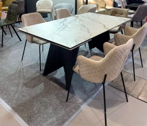 Стол IVAR 180 MARBLES KL-188 Контрастный мрамор, итальянская керамика, ®DISAUR в Нижнекамске - nizhnekamsk.mebel24.online | фото 11
