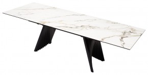Стол IVAR 180 MARBLES KL-188 Контрастный мрамор, итальянская керамика, ®DISAUR в Нижнекамске - nizhnekamsk.mebel24.online | фото 5