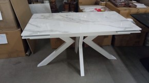 Стол Кентукки 3 140 БЕЛЫЙ МРАМОР, стекло / БЕЛЫЙ, М-City в Нижнекамске - nizhnekamsk.mebel24.online | фото 2