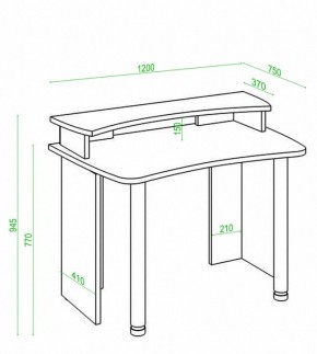 Стол компьютерный Домино Лайт СКЛ-Софт120+НКИЛ120 в Нижнекамске - nizhnekamsk.mebel24.online | фото 2