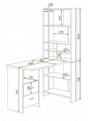 Стол компьютерный Домино Lite СТЛ-ОВ+С100Прям+ТЯЛ в Нижнекамске - nizhnekamsk.mebel24.online | фото 2