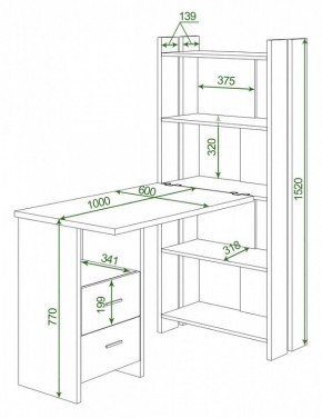 Стол компьютерный Домино Lite СТЛ-ОВ+С100Р в Нижнекамске - nizhnekamsk.mebel24.online | фото 2