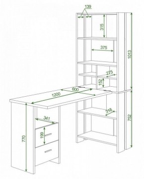 Стол компьютерный Домино Lite СТЛ-ОВ+С120Прям+ТЯЛ в Нижнекамске - nizhnekamsk.mebel24.online | фото 2