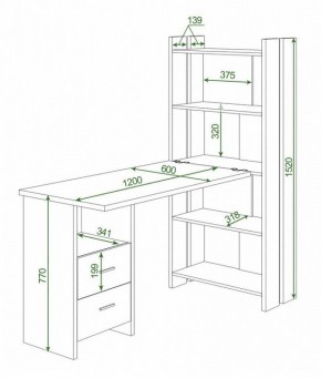 Стол компьютерный Домино Lite СТЛ-ОВ+С120Прям+ТЯЛ в Нижнекамске - nizhnekamsk.mebel24.online | фото 2