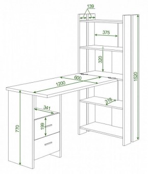 Стол компьютерный Домино Lite СТЛ-ОВ+С120Р в Нижнекамске - nizhnekamsk.mebel24.online | фото 2