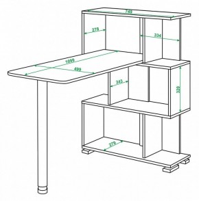 Стол компьютерный Домино СЛ-5-3СТ в Нижнекамске - nizhnekamsk.mebel24.online | фото 2