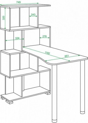 Стол компьютерный Домино СЛ-5-4СТ-2 в Нижнекамске - nizhnekamsk.mebel24.online | фото 2