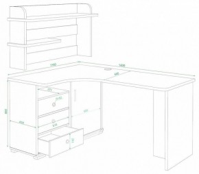 Стол компьютерный Домино СР-145 в Нижнекамске - nizhnekamsk.mebel24.online | фото 2