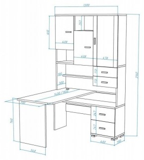 Стол компьютерный Домино СР-620/140 в Нижнекамске - nizhnekamsk.mebel24.online | фото 2