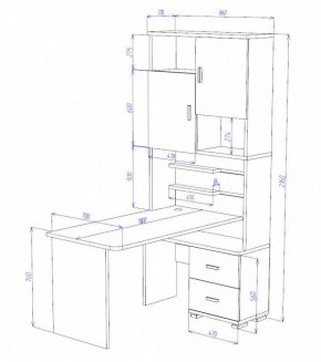 Стол компьютерный Домино СР-720/180 в Нижнекамске - nizhnekamsk.mebel24.online | фото 2