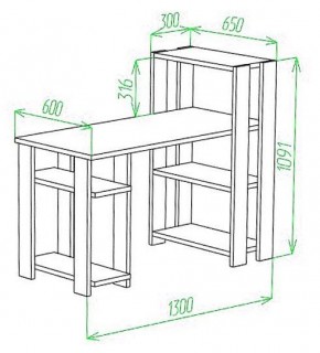 Стол компьютерный Slim СТН-110/130 в Нижнекамске - nizhnekamsk.mebel24.online | фото 3