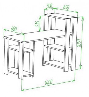 Стол компьютерный Slim СТН-110/140 в Нижнекамске - nizhnekamsk.mebel24.online | фото 2