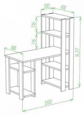 Стол компьютерный Slim СТН-145/120 в Нижнекамске - nizhnekamsk.mebel24.online | фото 2