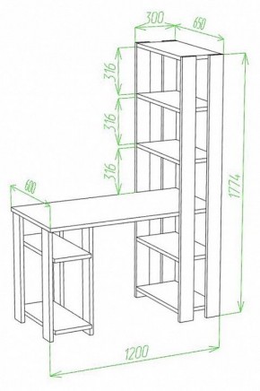 Стол компьютерный Slim СТН-180/120 в Нижнекамске - nizhnekamsk.mebel24.online | фото 2