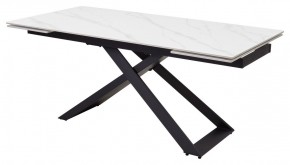 Стол LIVORNO 180 MATT WHITE MARBLE SOLID CERAMIC / BLACK, ®DISAUR в Нижнекамске - nizhnekamsk.mebel24.online | фото 2