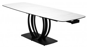 Стол MATERA 160 MARBLES KL-99 Белый мрамор матовый, итальянская керамика/ черный каркас, ®DISAUR в Нижнекамске - nizhnekamsk.mebel24.online | фото 8