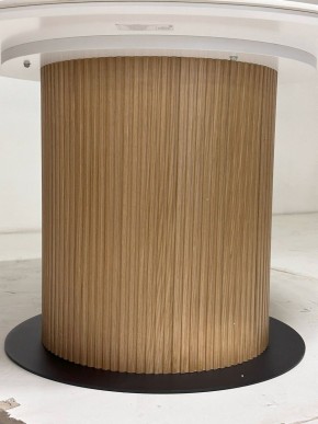 Стол MESA D120 цвет БЕЛЫЙ МРАМОР M326 / Каркас OAK, ®DISAUR в Нижнекамске - nizhnekamsk.mebel24.online | фото 4
