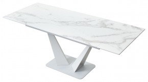 Стол Ниагара 140 БЕЛЫЙ МРАМОР, стекло / БЕЛЫЙ, М-City в Нижнекамске - nizhnekamsk.mebel24.online | фото 3