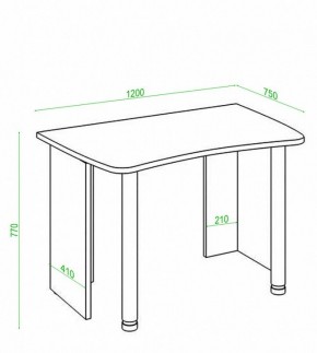 Стол офисный Домино Лайт СКЛ-Софт120 в Нижнекамске - nizhnekamsk.mebel24.online | фото 2