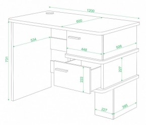 Стол письменный Домино СД-15 в Нижнекамске - nizhnekamsk.mebel24.online | фото 2